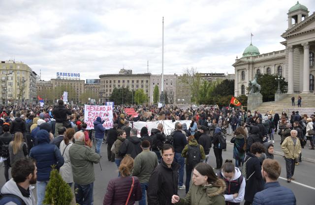 Újabb tüntetés Belgrádban