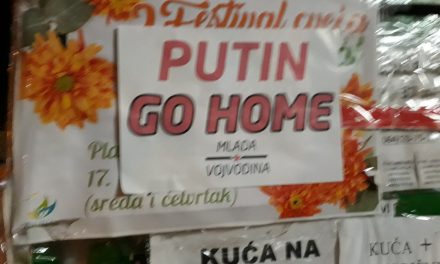 Putyin menj haza! feliratú plakátok jelentek meg Vajdaság több településén