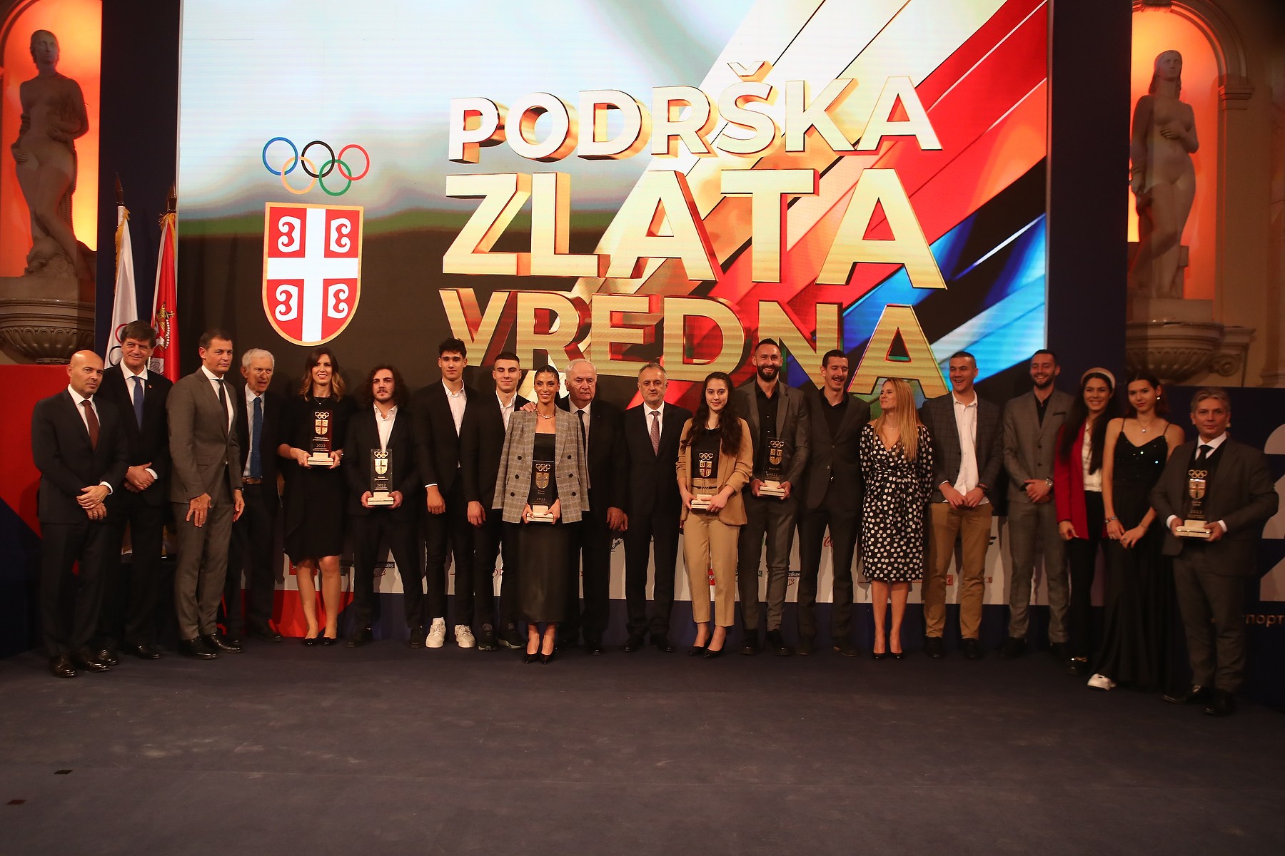 A díjazottak (Fotó: Olimpijski Komitet Srbije)