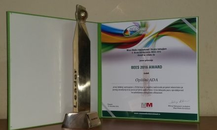 BEES 2016 Award: Ada község is a díjazottak között
