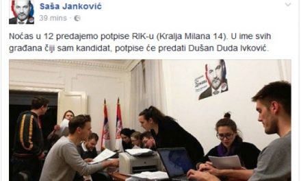 Éjfélkor adják át a Saša Jankovićot támogató aláírásokat