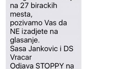 Hamis SMS-üzeneteket küldenek Saša Janković nevében