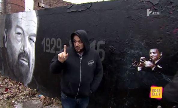 Lagzi Lajcsi és a Tv2 graffitivel becstelenítették meg Bud Spencer falát