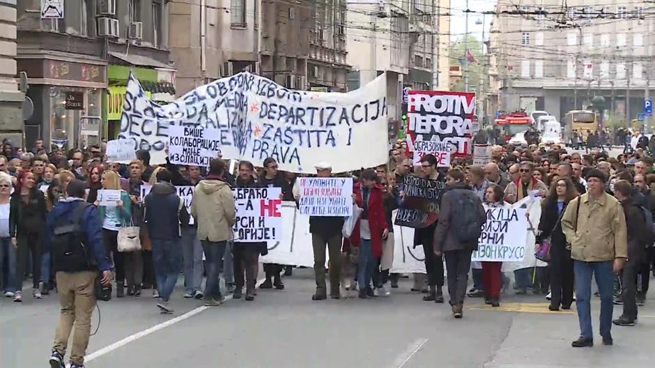 A tudomány védelmében meneteltek Belgrádban (is)
