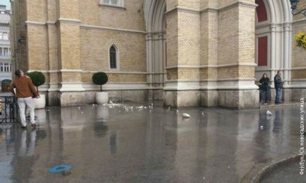 A vihar megrongálta az újvidéki római katolikus templomot