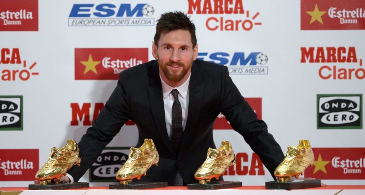 Messi negyedszer vette át az Aranycipőt