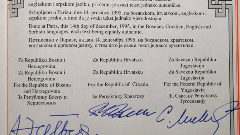 A Daytoni békeszerződés eredeti példányát árulta egy boszniai férfi