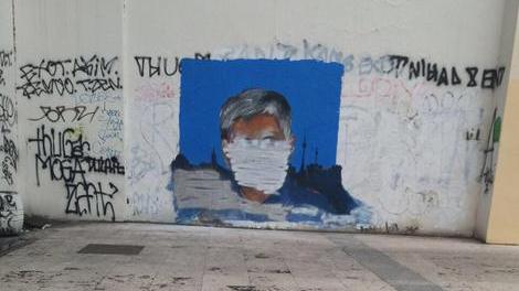Lemeszelték a Zoran Đinđićet ábrázoló utcai falfestményt Belgrádban