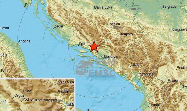 Földrengés rázta meg Dalmáciát