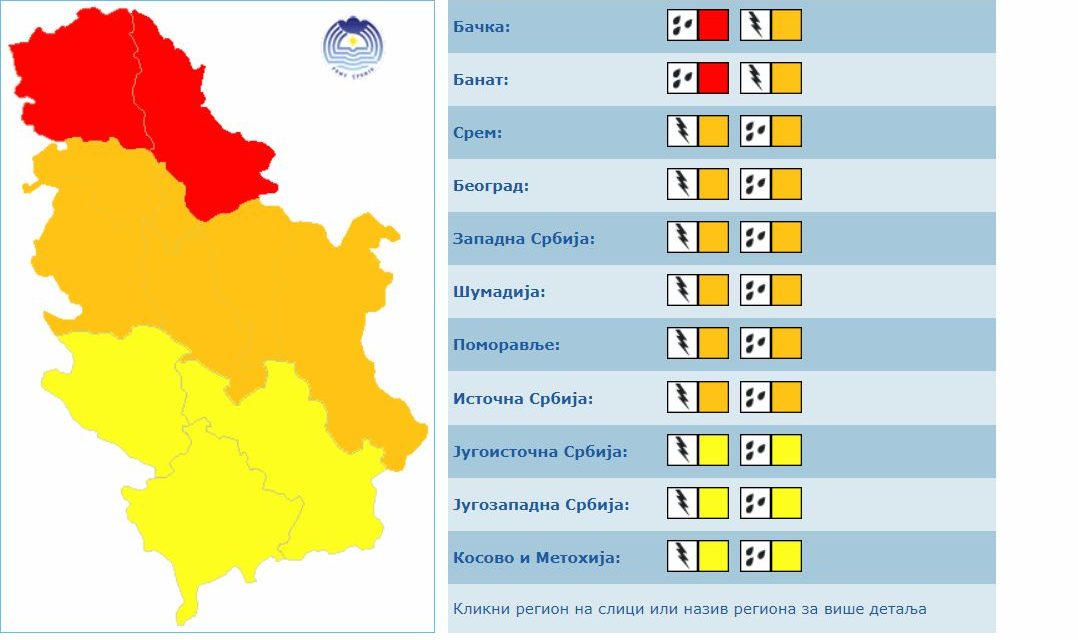 Bácska: Szombatra narancssárga, vasárnapra vörös riasztást adtak ki