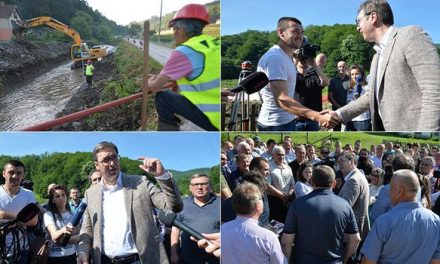 Vučić az árvízsújtotta területeken: Látjuk a gyenge pontjainkat, ezek javítását azonnal megkezdjük
