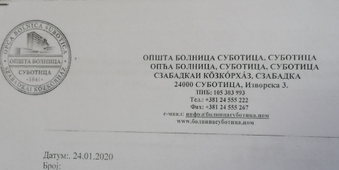 A Szabadkai Közkórház visszavonta a cirill betűkkel írt „magyar nyelvű” értesítését