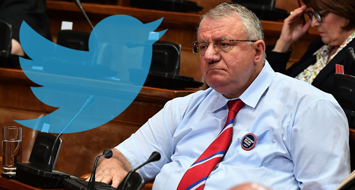 A Twitter gyűlöletbeszéd miatt felfüggesztette Vojislav Šešelj fiókját