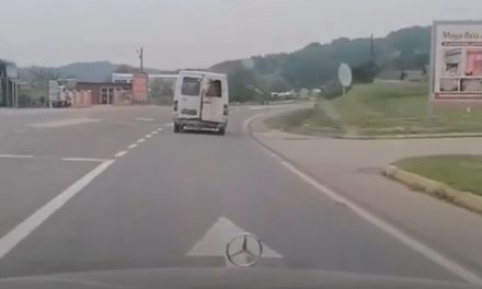 Kiesett a tehén a mozgó furgonból, a sofőr észre sem vette (videó)