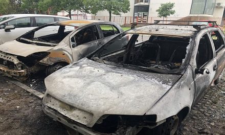 Újvidék: Két autó égett ki egy parkolóban (fotók)