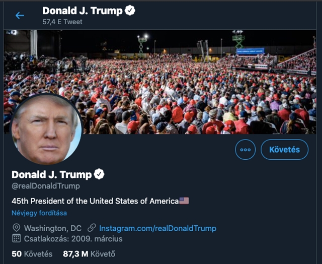 Egy holland szakember könnyen belépett Trump Twitter-fiókjába