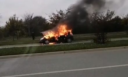 Teljesen kiégett egy autó Újvidéken