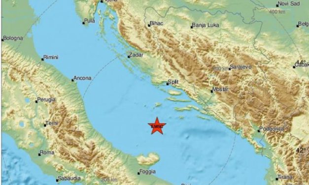 Erős földrengés az Adriai-tengeren