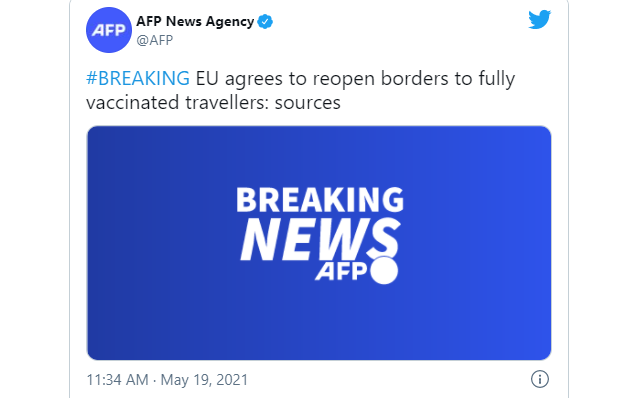 Az Európai Unió megnyitja a határait az oltottak előtt