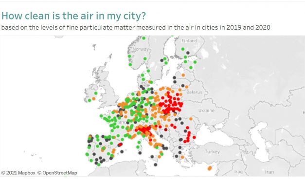 Még a légszennyezettségi térkép is keleti és nyugati félre osztja az EU-t