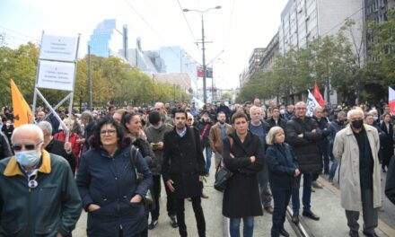 Az igazságért tüntettek Belgrádban