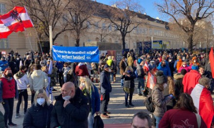 A lezárás ellen tüntetnek Bécs belvárosában