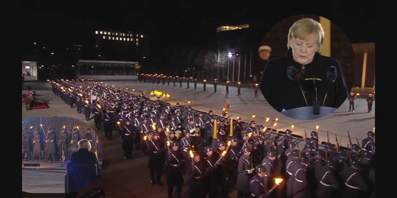 <span class="entry-title-primary">Slágerekkel búcsúztatták Muttit a katonák</span> <span class="entry-subtitle">A Merkel előtt tisztelgő ünnepség visszafogott és méltóságteljes volt</span>