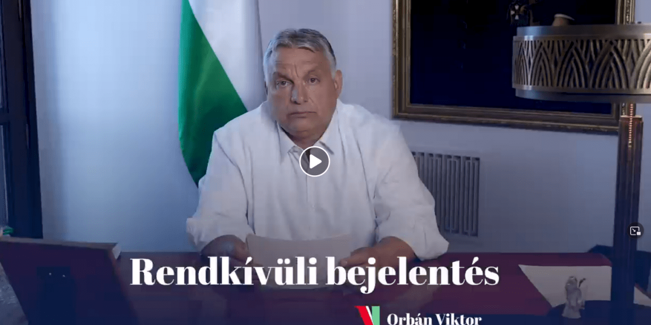 Orbán Viktor háborús veszélyhelyzetet hirdetett