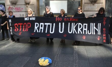 Az orosz agresszió ellen tüntettek Belgrádban