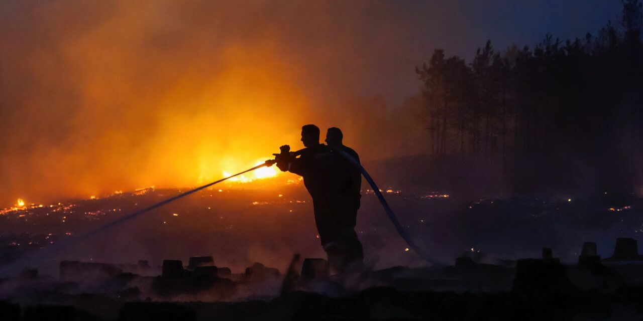 Ezrek menekülnek Rodoszon a tűz elől