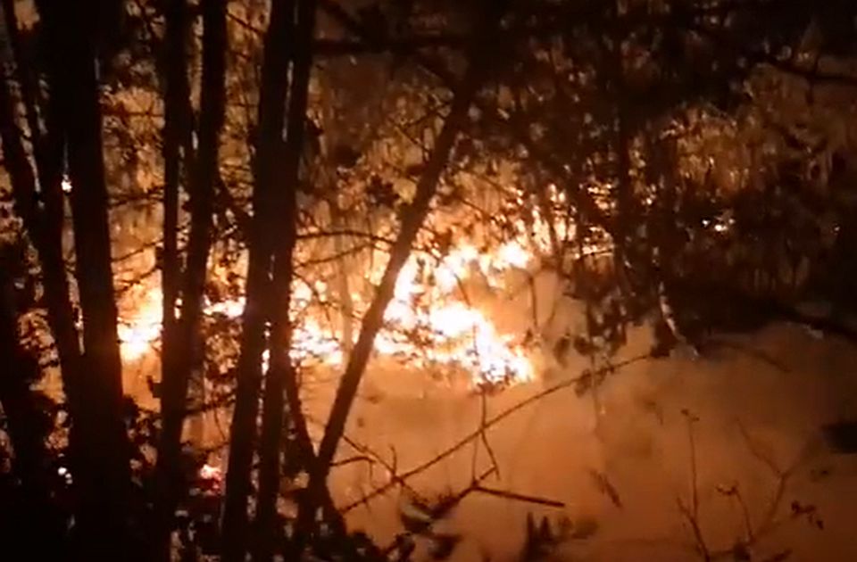 Tűz az egyik ismert horvát strandon, lezárták az utat (videó)