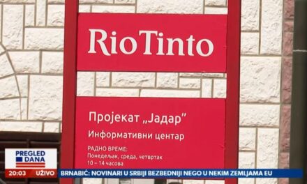 A Rio Tinto nem mondott le a szerbiai projektről