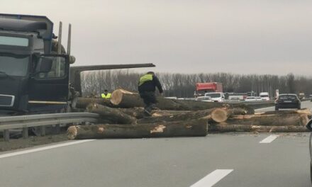 Farönkök blokkolják az utat az autópályán Újvidéknél