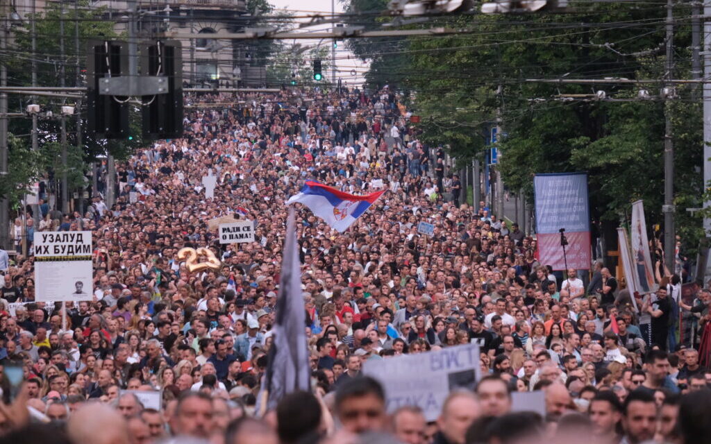 Huszonegyedik alkalommal tüntetnek az erőszak ellen ma este Belgrádban