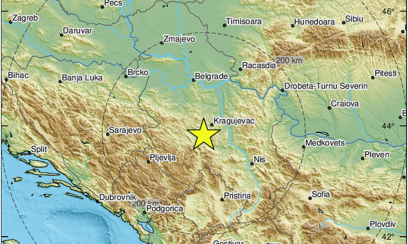 Szerbiában is földrengés volt