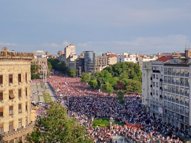 A szombati a második legnagyobb tömegtüntetés a 2000. október 5-i után