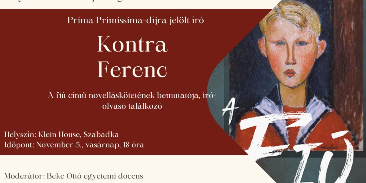 Nyolc év után Vajdaságban – Kontra Ferenc könyvbemutatója Szabadkán