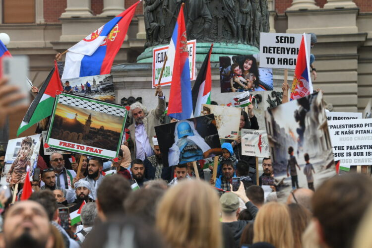 Palesztinpárti tüntetés volt Belgrádban, Szarajevóban és Podgoricában is