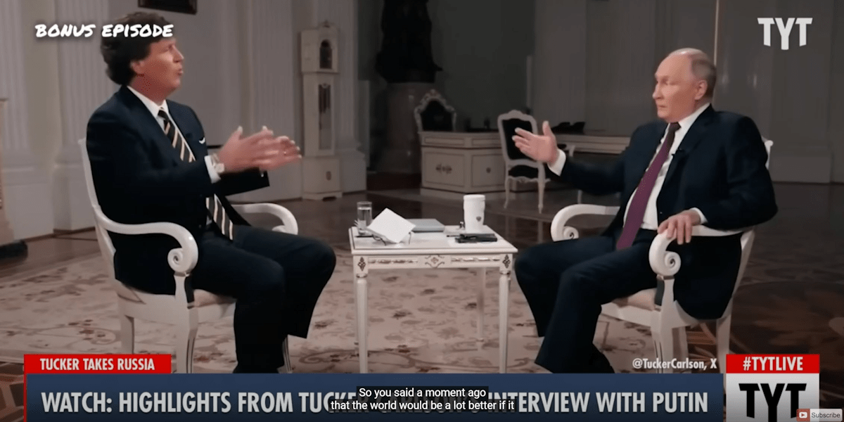 Putyinnak csalódást okozott a Tucker Carlson–interjú, keményebb kérdéseket várt volna