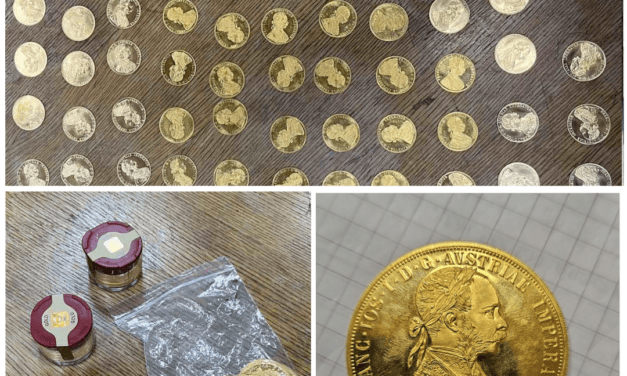Több mint hetvenezer euró értékű aranyat foglaltak le Kelebián és Gradinán