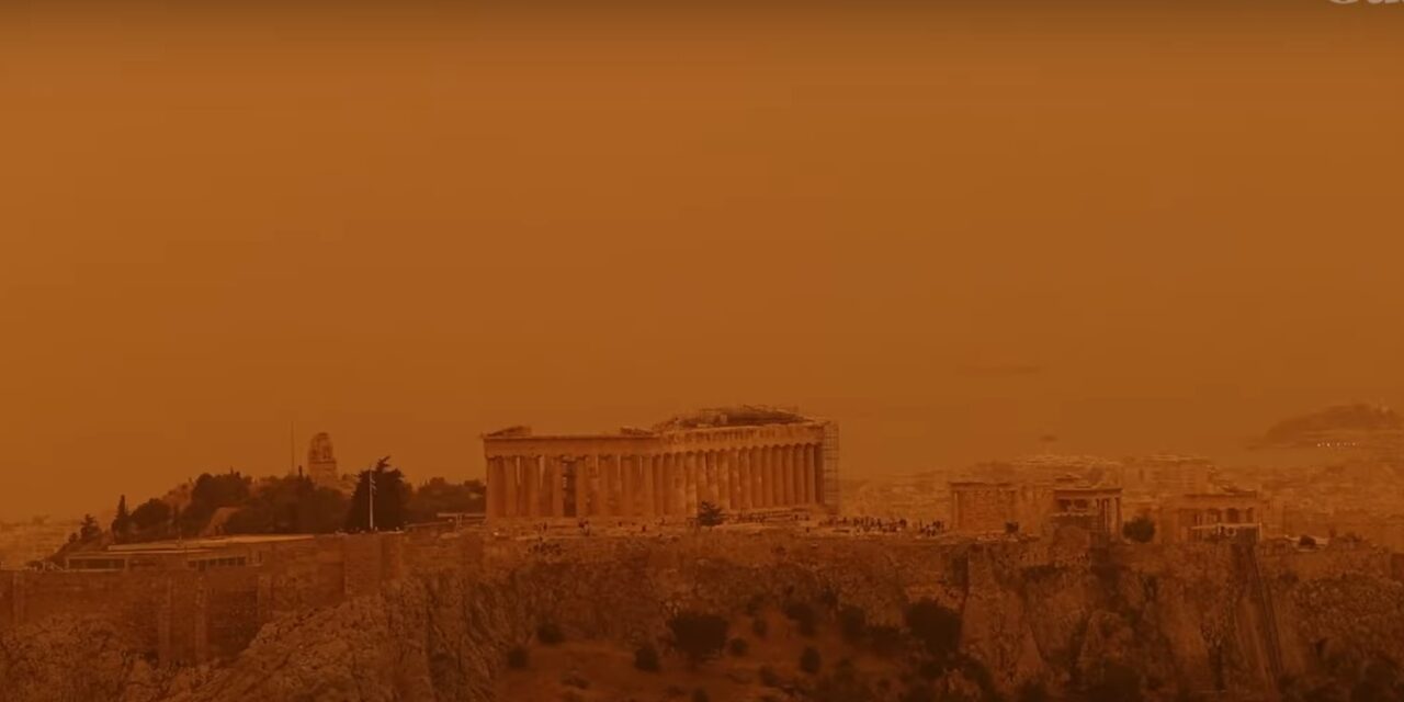 Narancsszínű köd lepte be Athént (Videó)