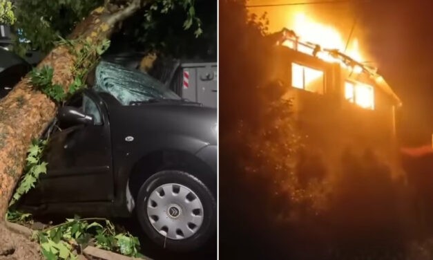 Jégeső, kidőlt fák, villámcsapás okozta tüzek, összetört autók… (Fotók+Videók)