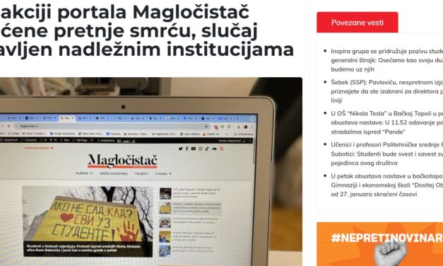 Halálos fenyegetést kapott a szabadkai Magločistač portál szerkesztősége