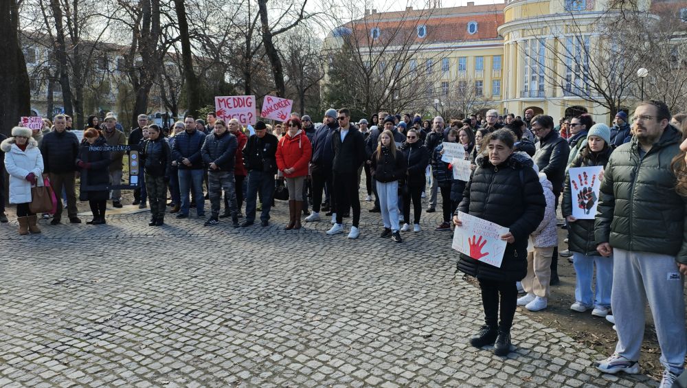 „A SNS gyilkol, a VMSZ asszisztál” feliratot festették a haladók zentai irodája elé