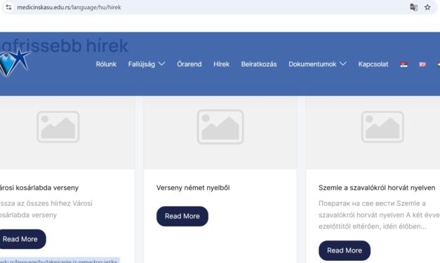 HNT: Diszkriminálják a horvát és magyar tanulókat a szabadkai Egészségügyi Középiskolában