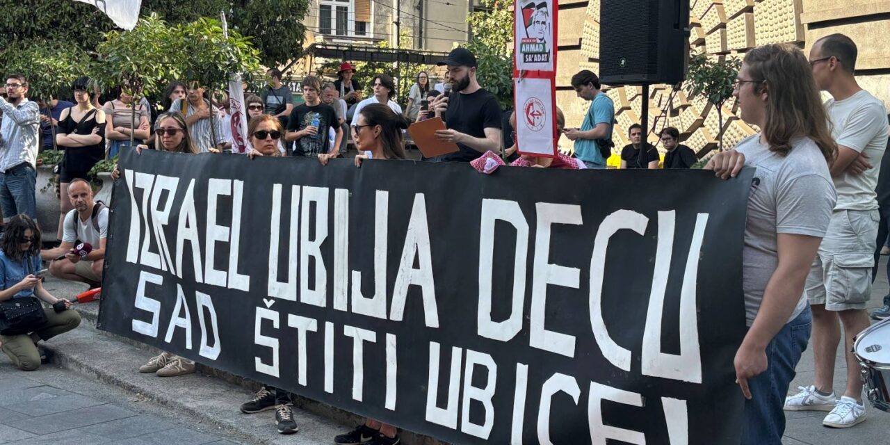 Palesztina mellett tüntettek Belgrádban