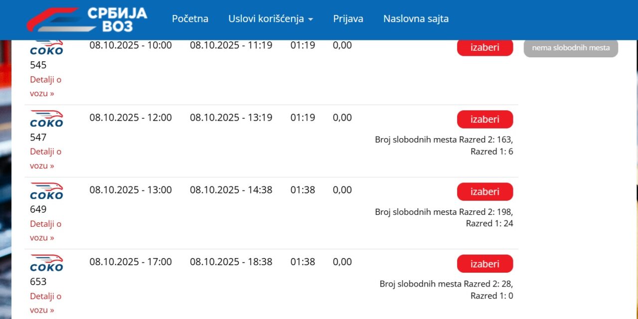Jegyet kell foglalnia, ha ingyen szeretne vonatozni Belgrádig