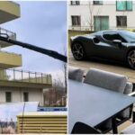 Erkélyen parkolt egy Ferrari (videóval)